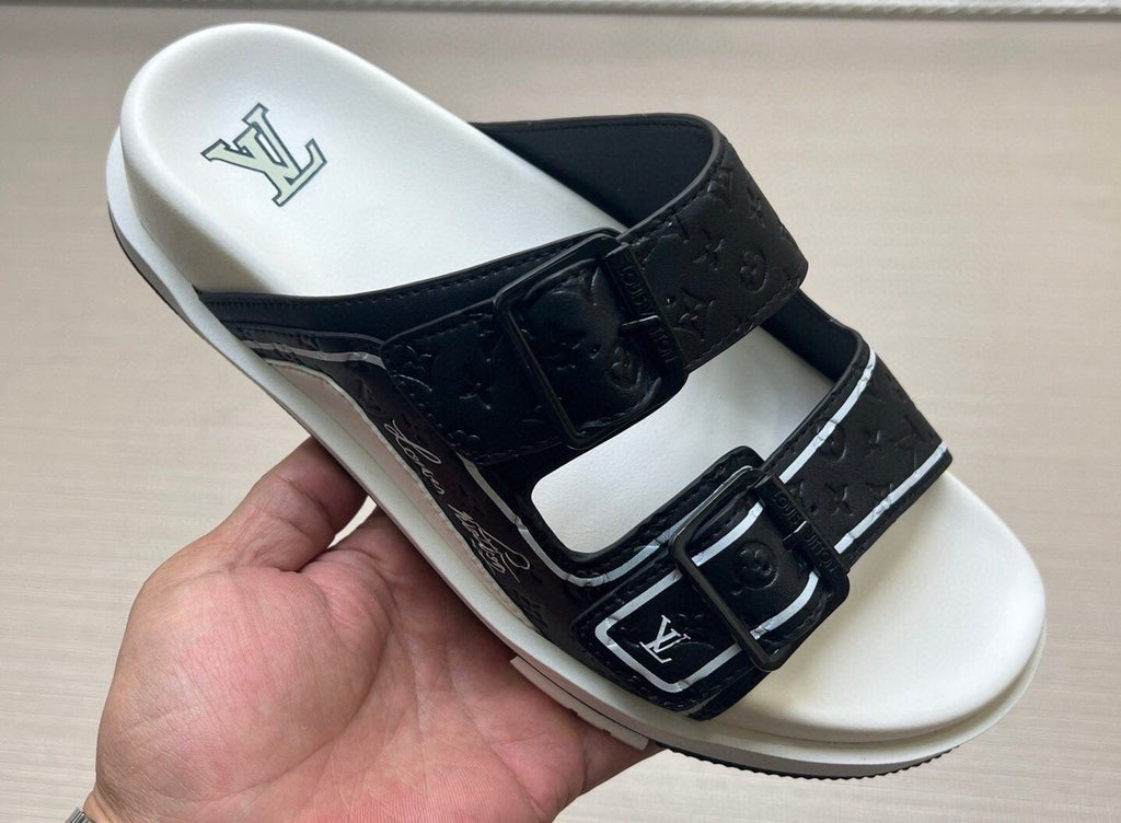 Louis Vuitton Double-Buckle Slide Sandals
