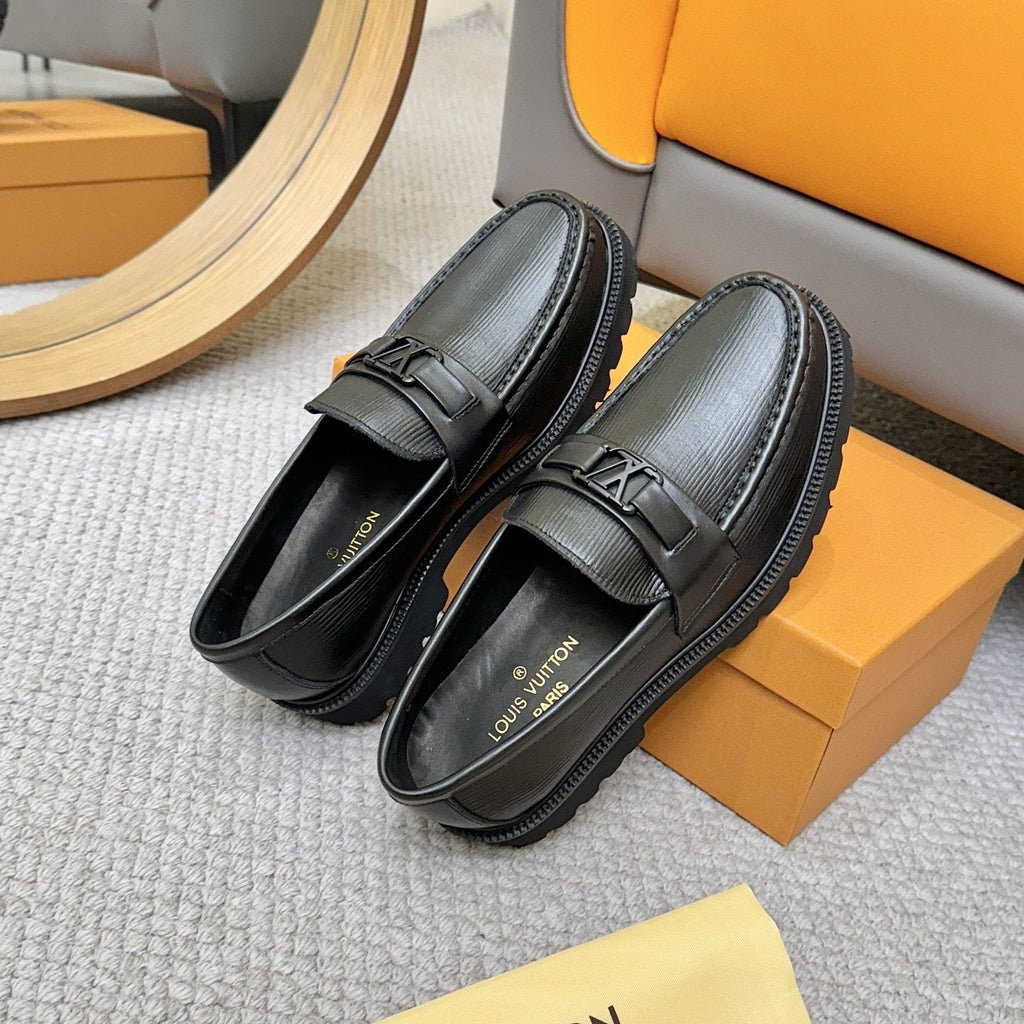 Louis Vuitton Men's Textured Lug Sole Loafers