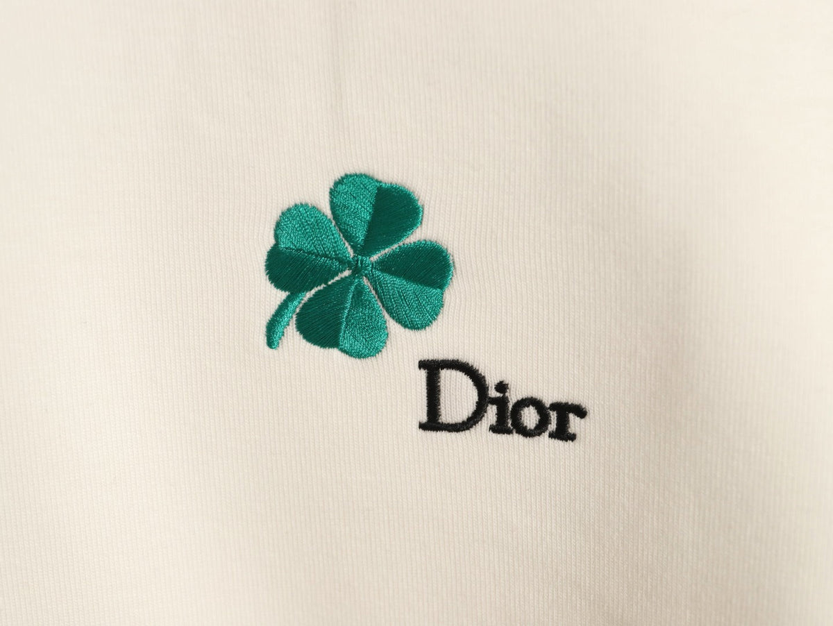 Dior 26FW Four-Leaf Clover Embroidered Crewneck Sweatshirt