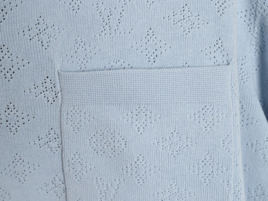 Louis Vuitton Chest-Pocket Detail Short-Sleeve Polo Shirt - Light Blue